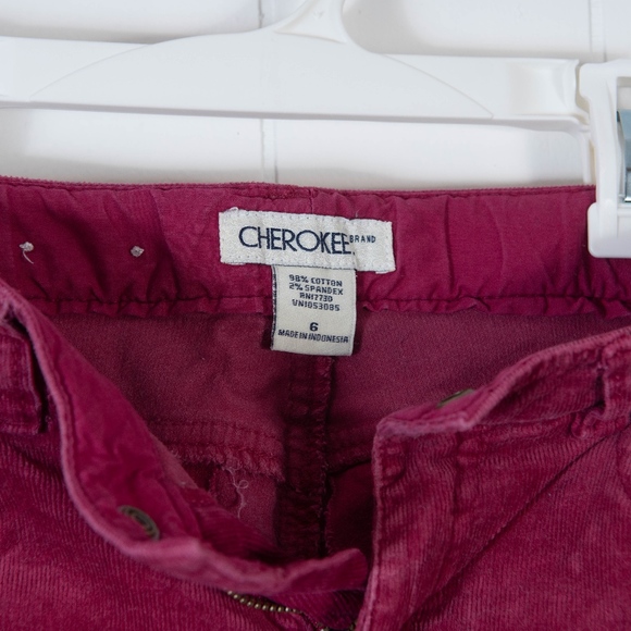 Girl's Cherokee Corduroy Pants sz 6 - Picture 2 of 3